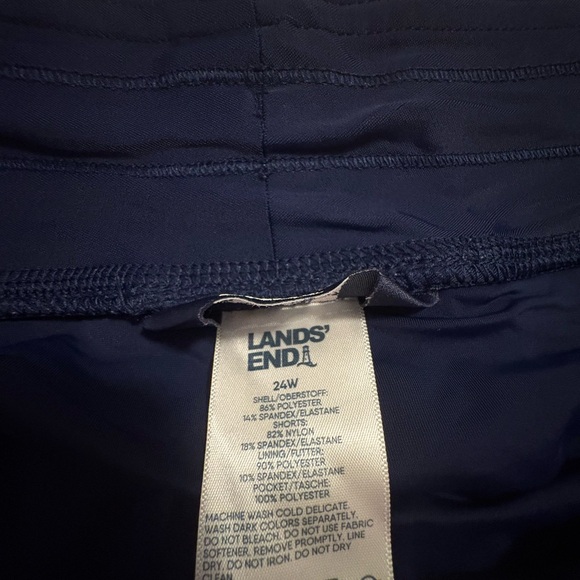 Lands’ End Quick Dry Elastic Waist Active Board Skort Swim Skirt 24W - Picture 5 of 5